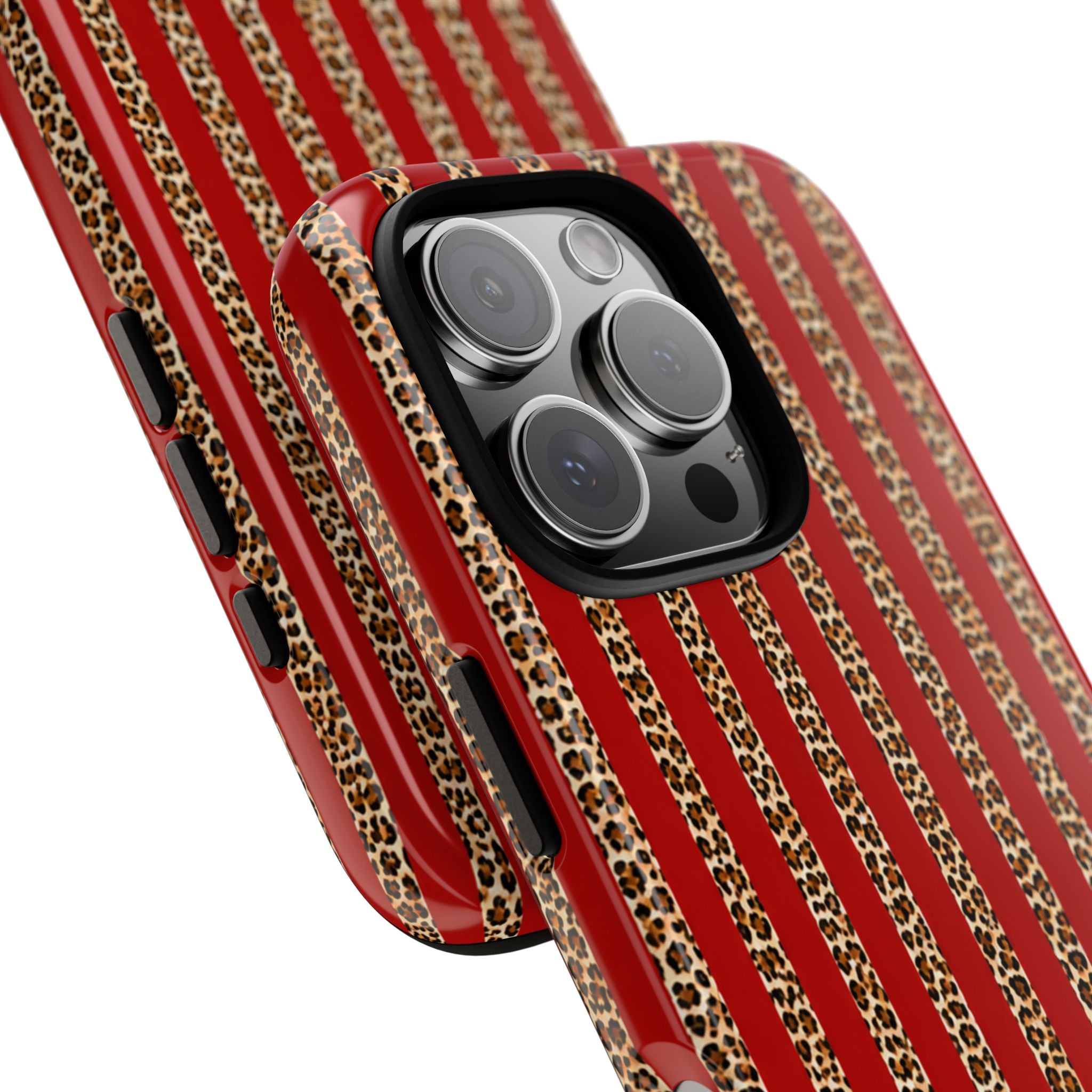Leopard Stripe Red Case