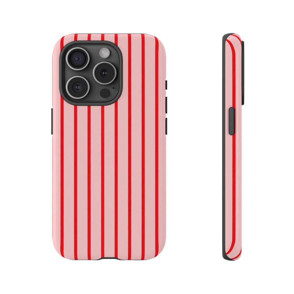 Pink & Red Stripe Case