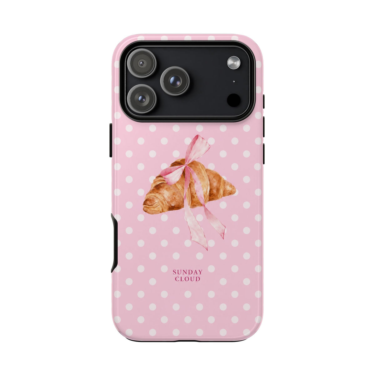 Pink Polka Dot Croissant