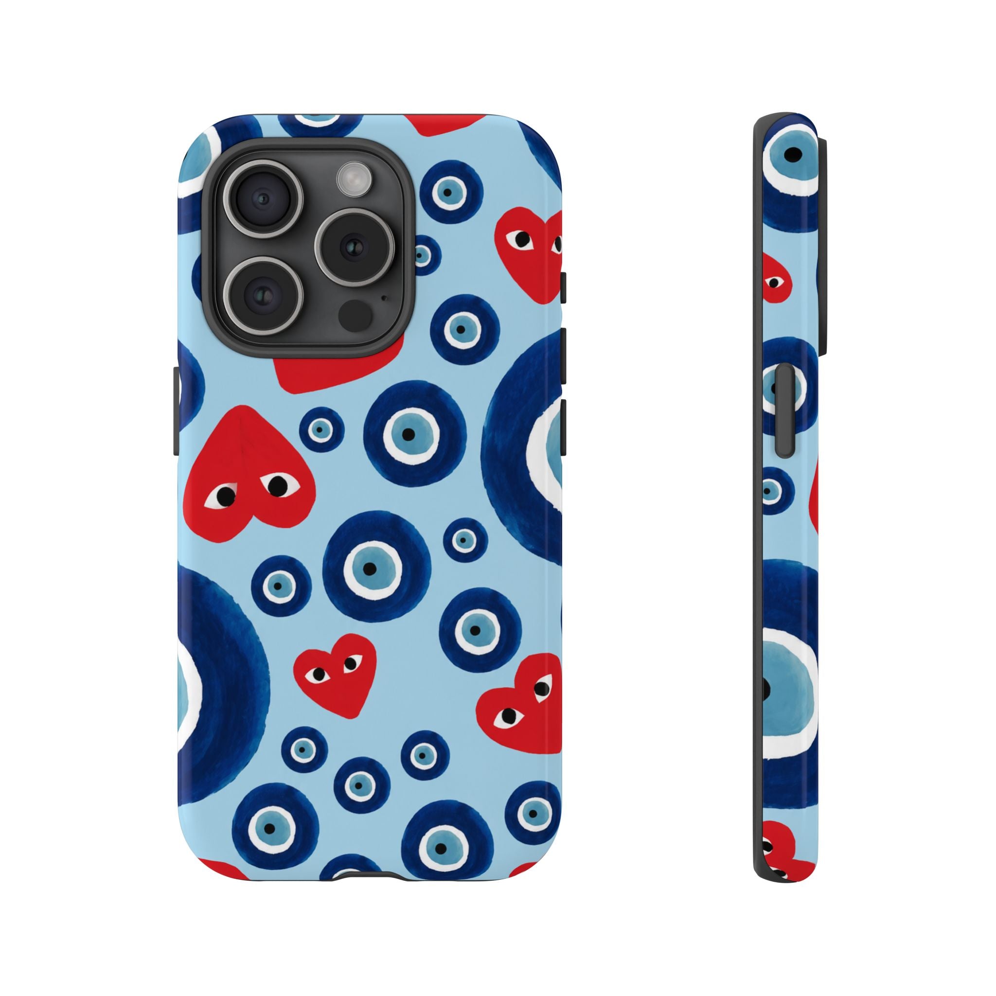 Playful Evil Eye & Heart Case