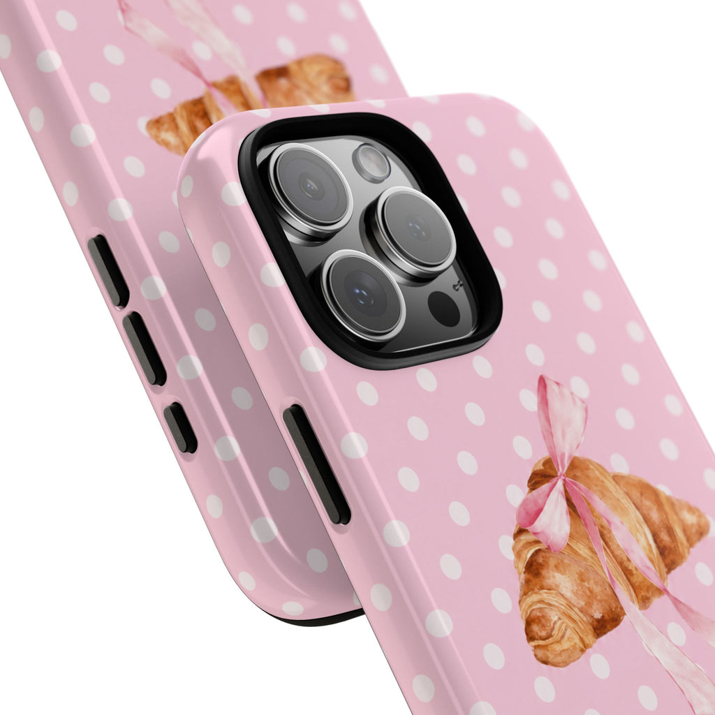 Pink Polka Dot Croissant