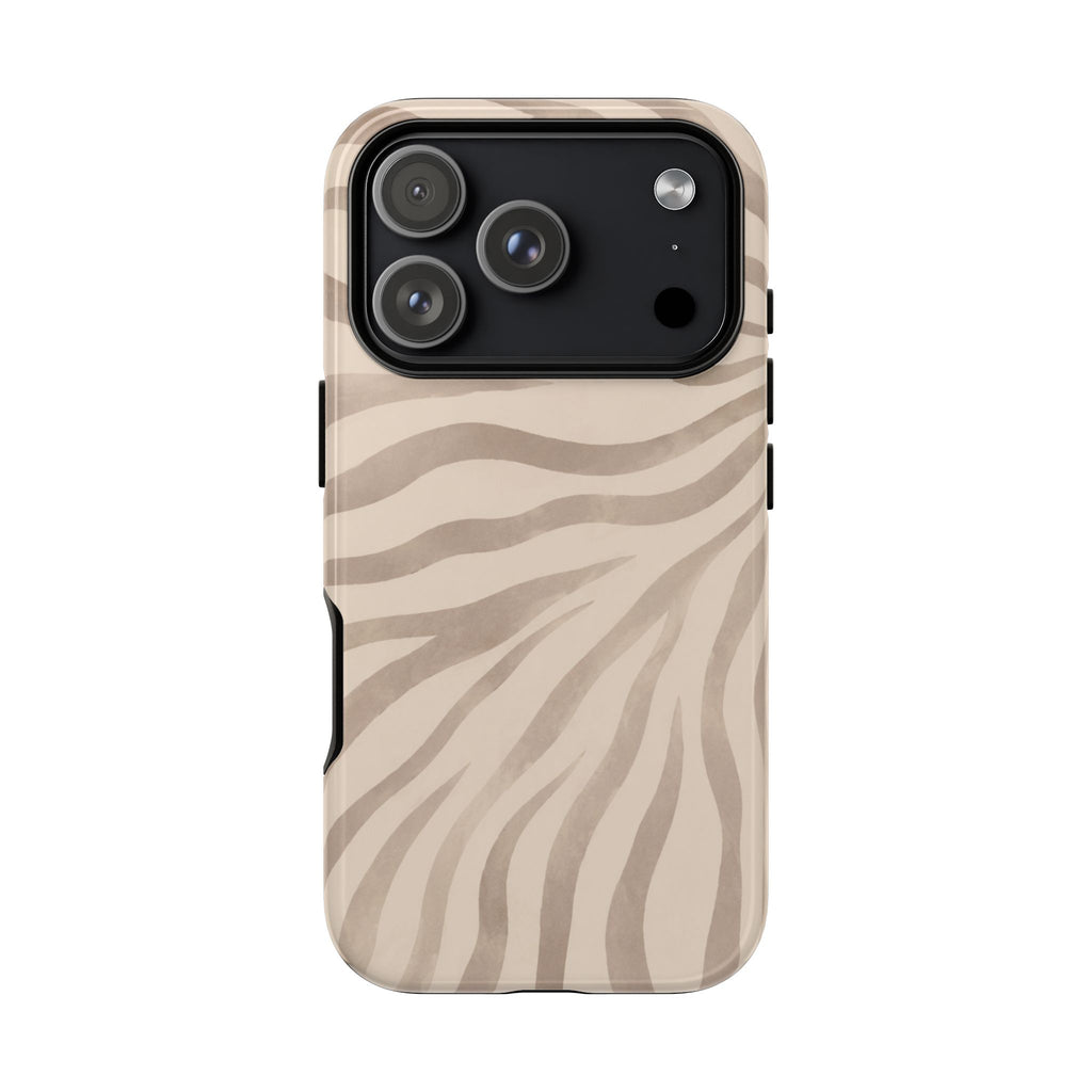 Beige Zebra Phone Case