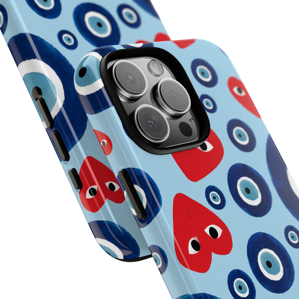 Playful Evil Eye & Heart Case
