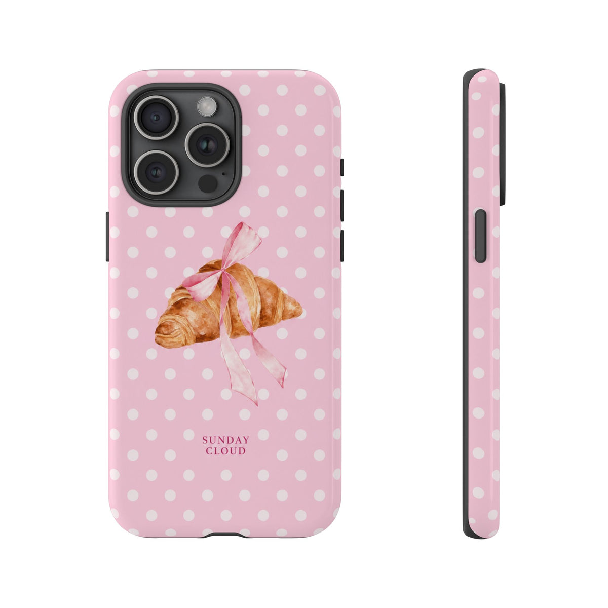 Pink Polka Dot Croissant