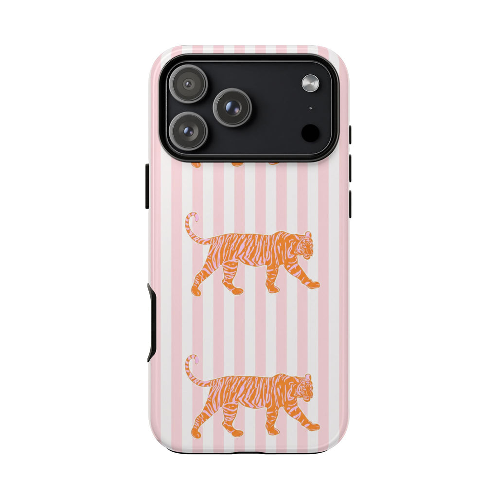 Pink Striped Tiger Case