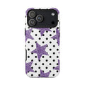 Purple Glitter Stars Case