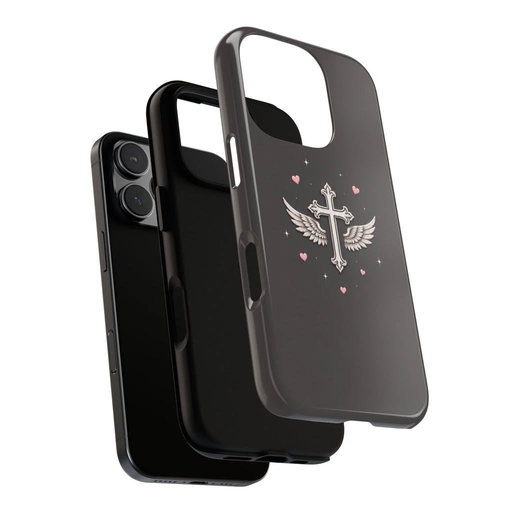 Gray Angel Wing Cross Case