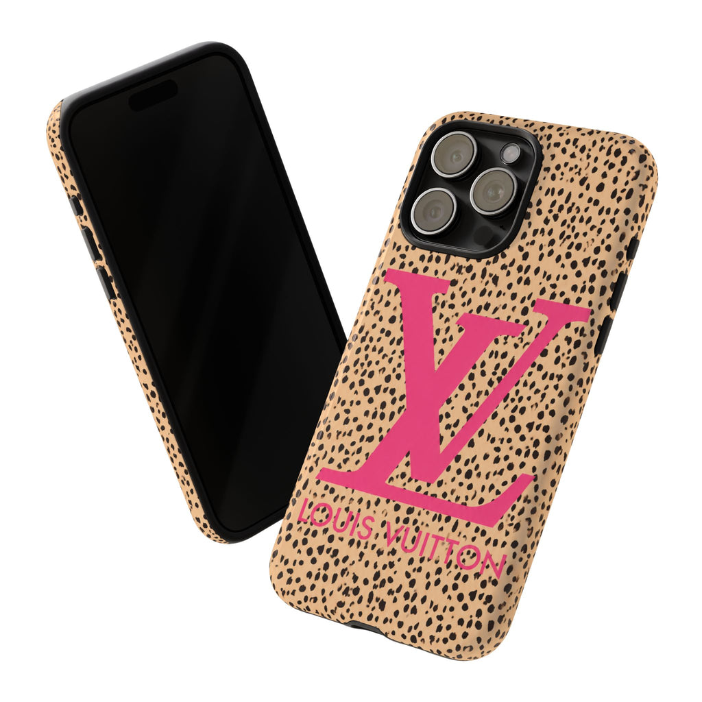 Leopard Print Pink LV Case