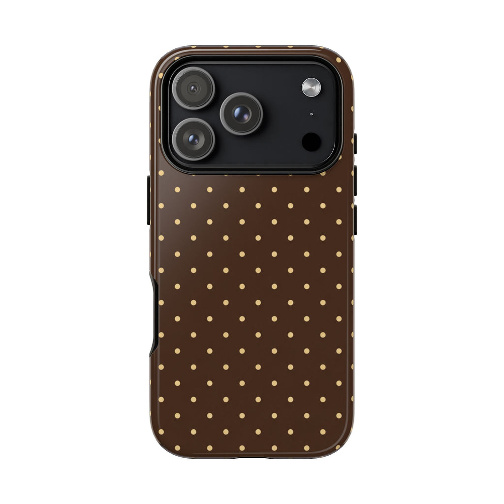Chocolate Brown Polka Dot Case