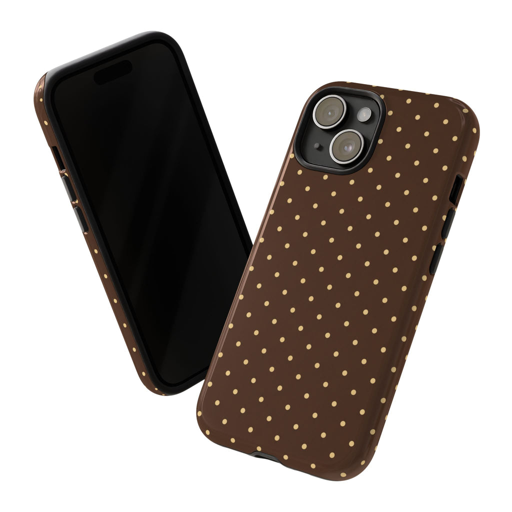 Chocolate Brown Polka Dot Case