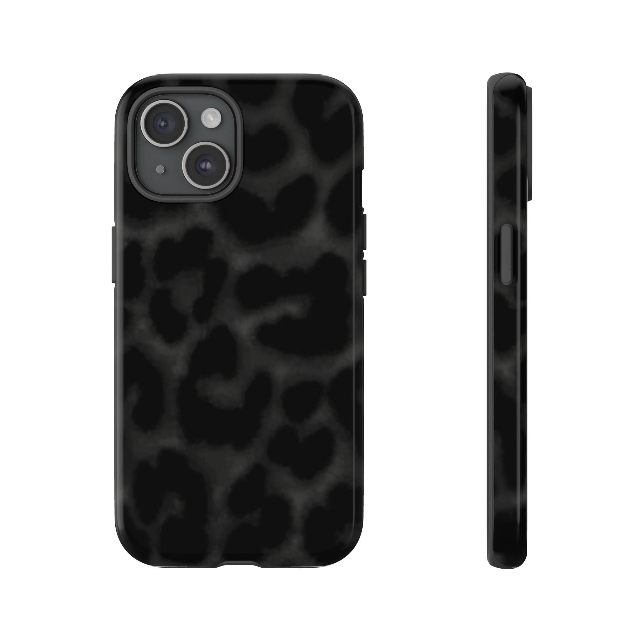 Black Leopard Heart Case