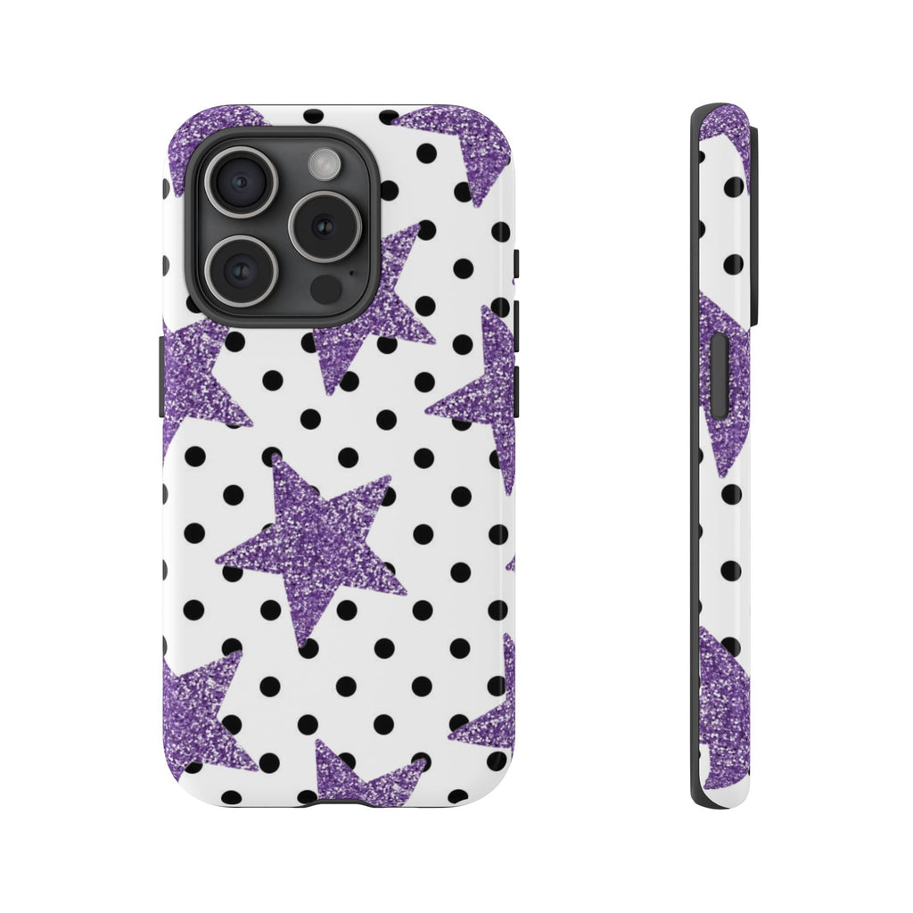 Purple Glitter Stars Case