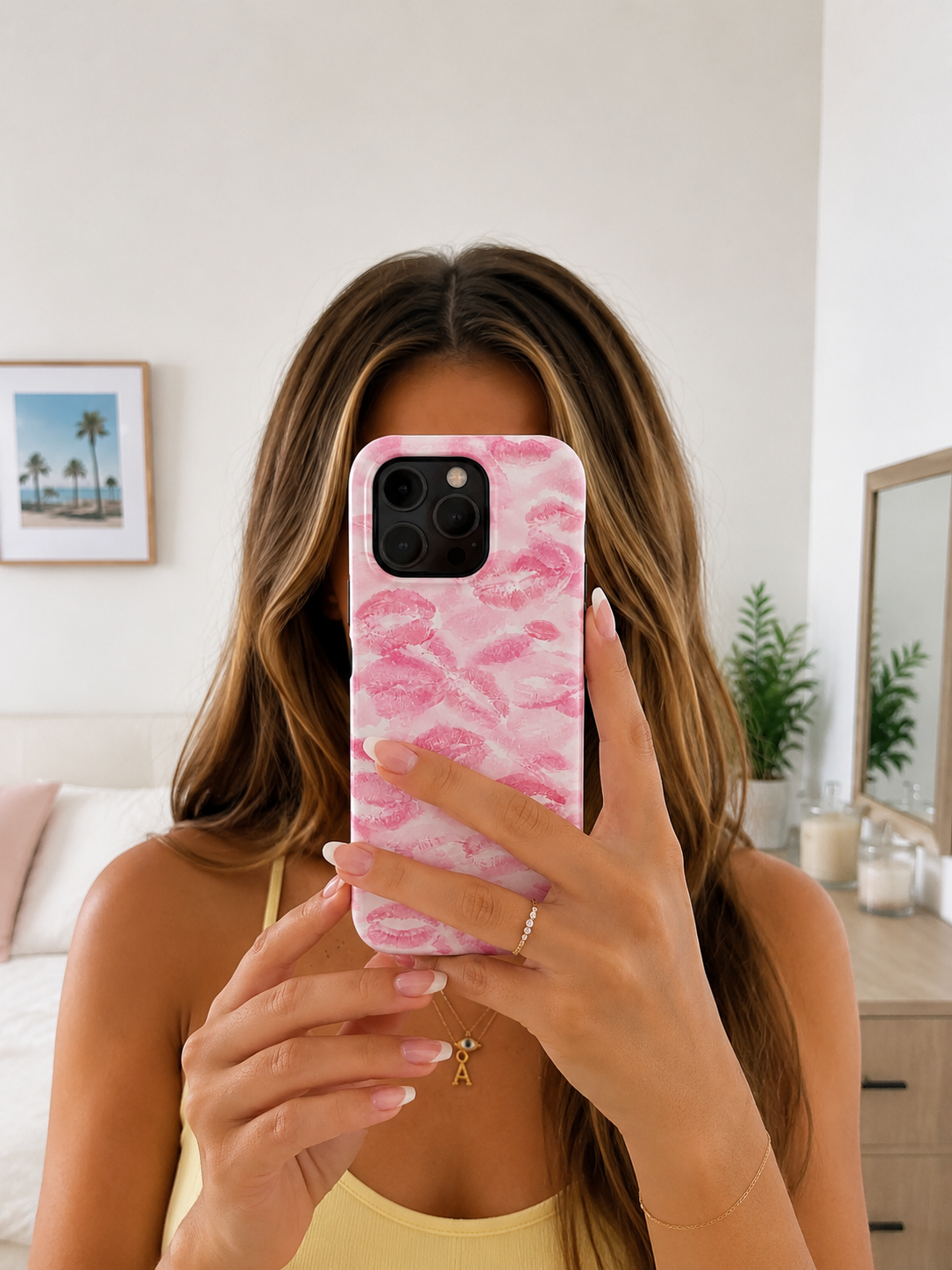 Kiss Phone Case – Pink Lip Print iPhone Case
