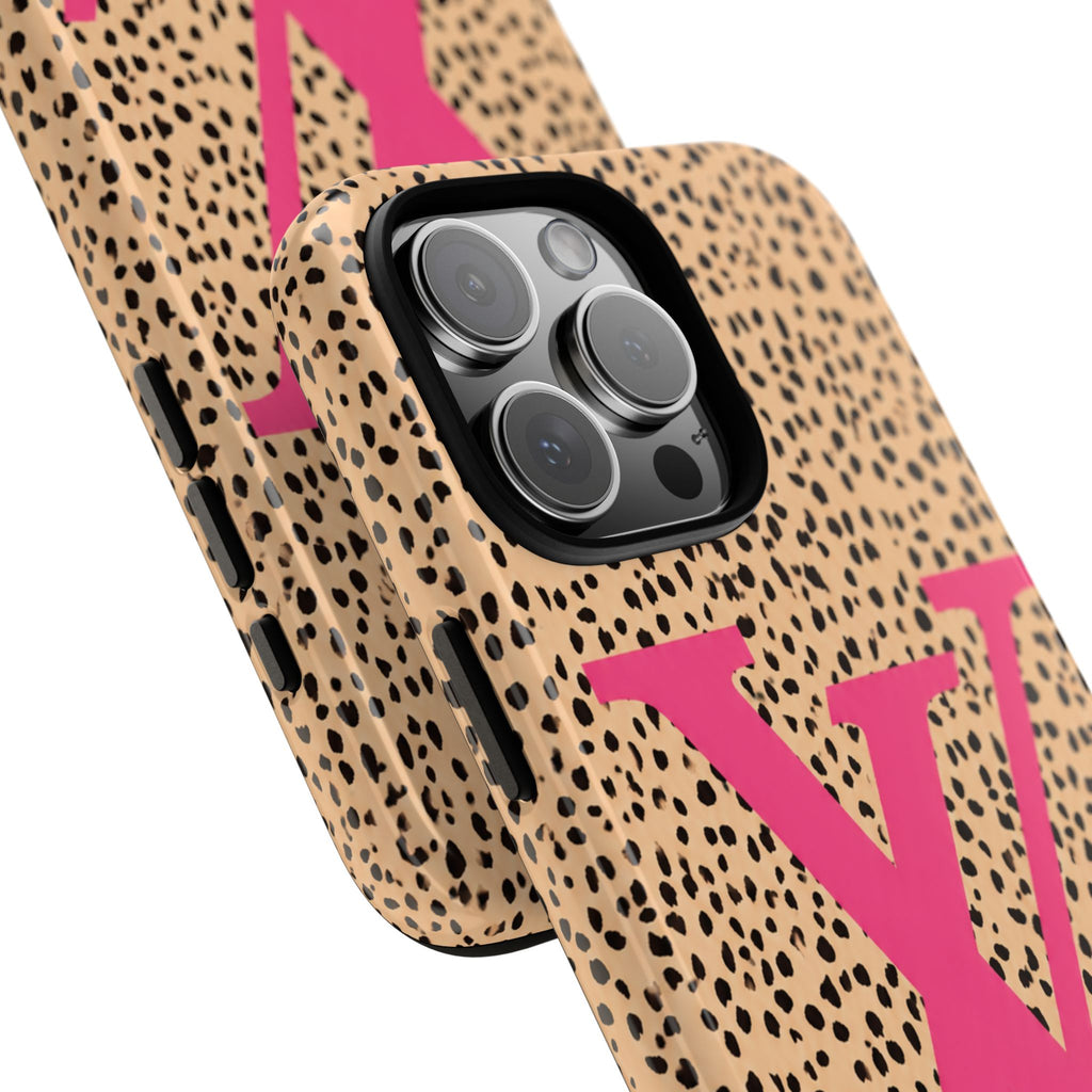 Leopard Print Pink LV Case