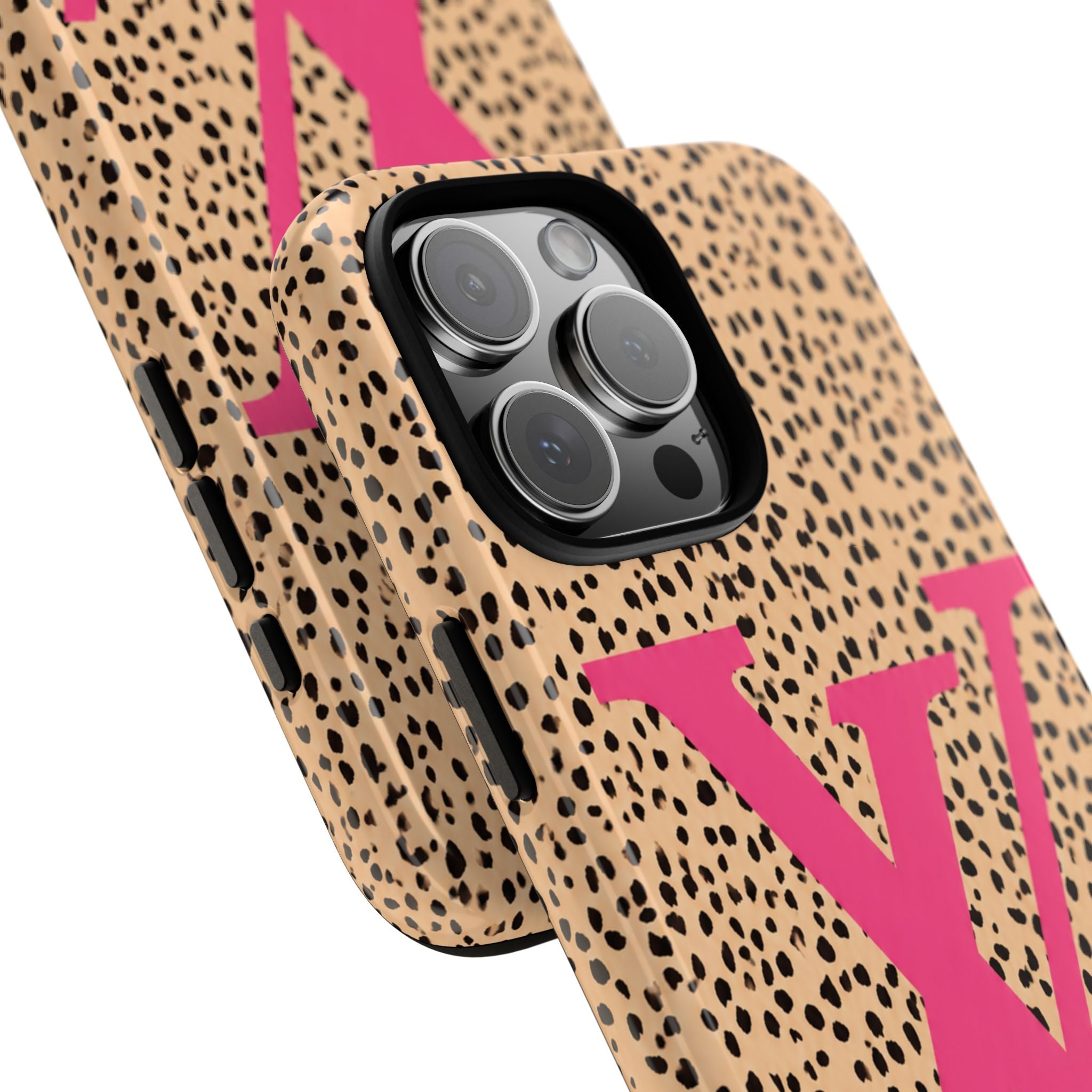 Leopard Print Pink LV Case