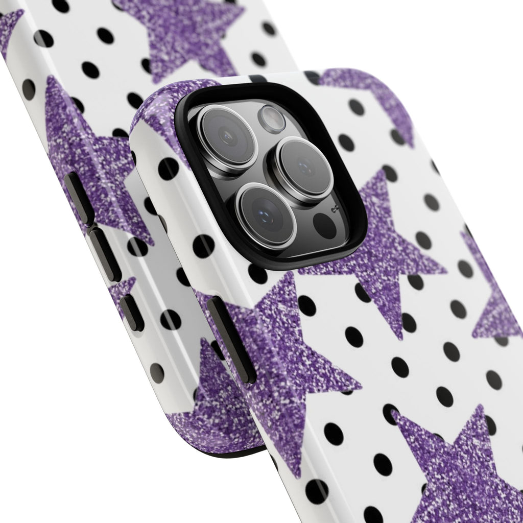 Purple Glitter Stars Case