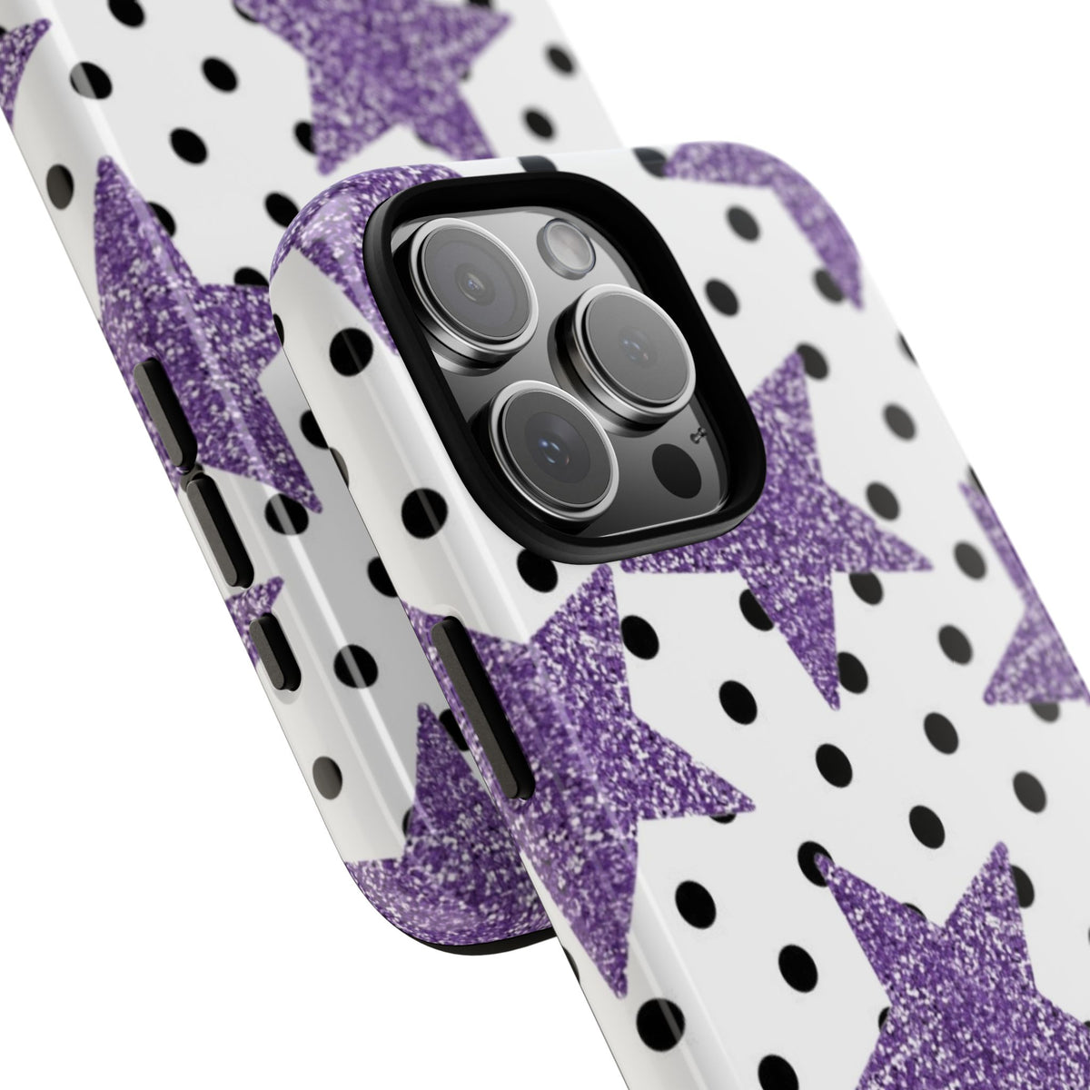 Purple Glitter Stars Case
