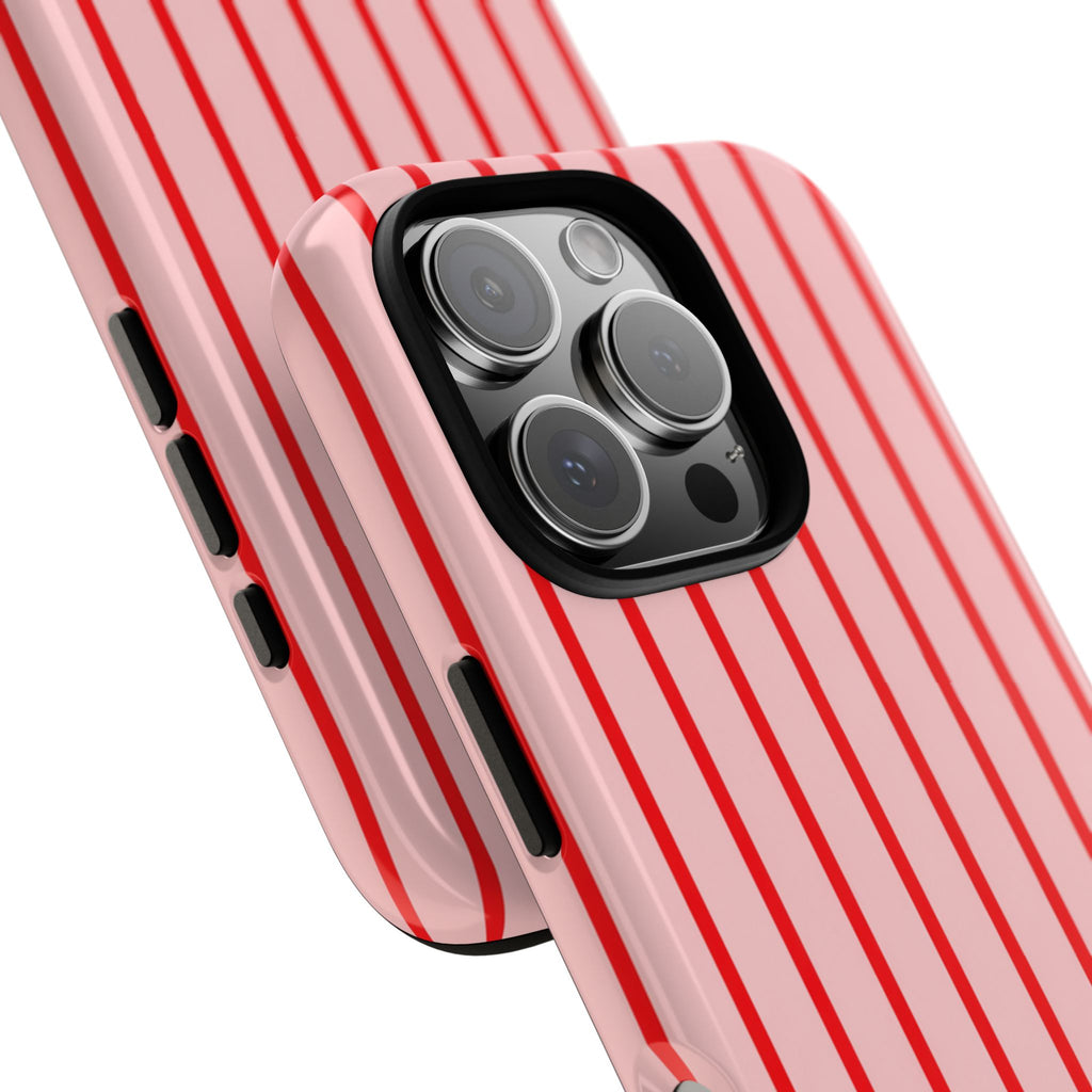 Pink & Red Stripe Case