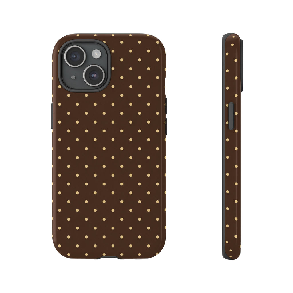 Chocolate Brown Polka Dot Case