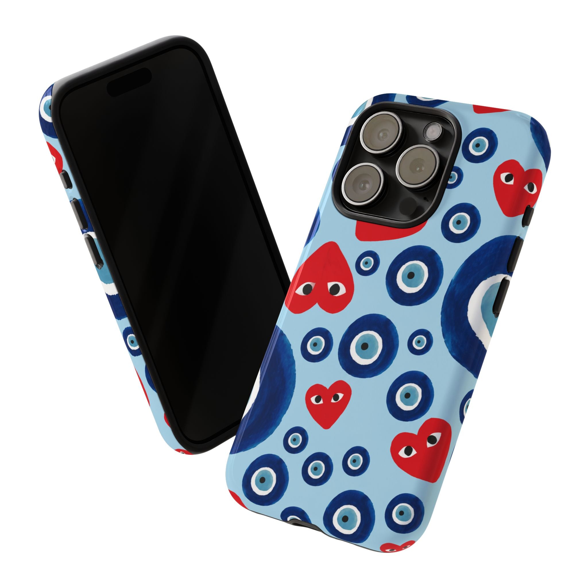 Playful Evil Eye & Heart Case