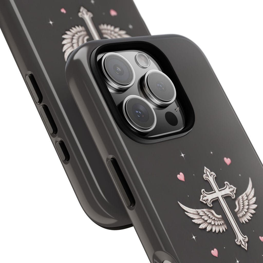 Gray Angel Wing Cross Case