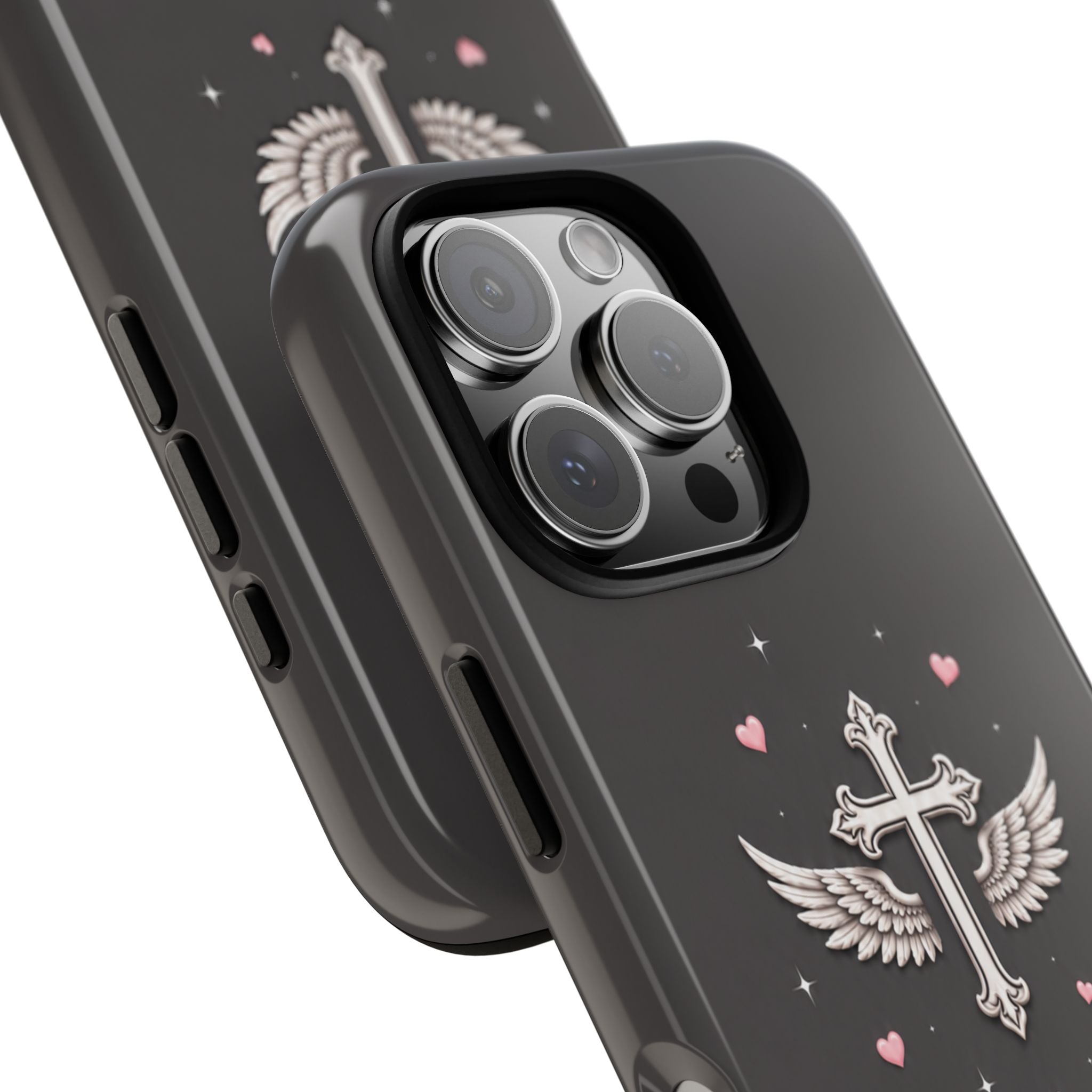Gray Angel Wing Cross Case