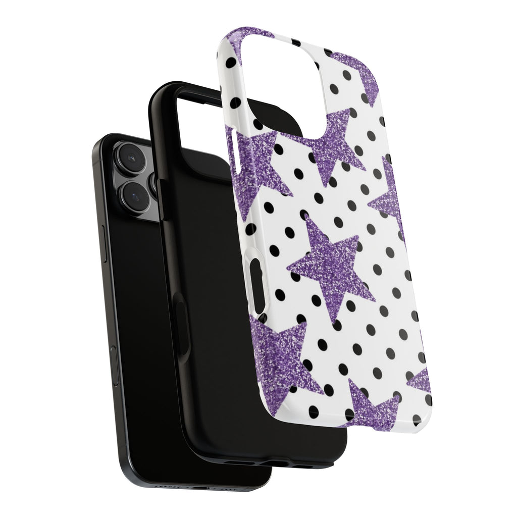 Purple Glitter Stars Case