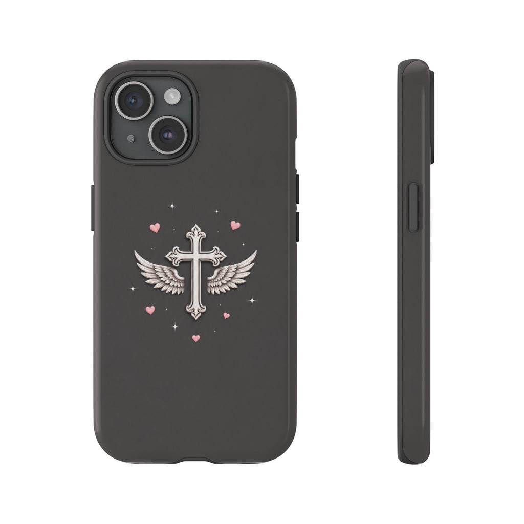 Gray Angel Wing Cross Case