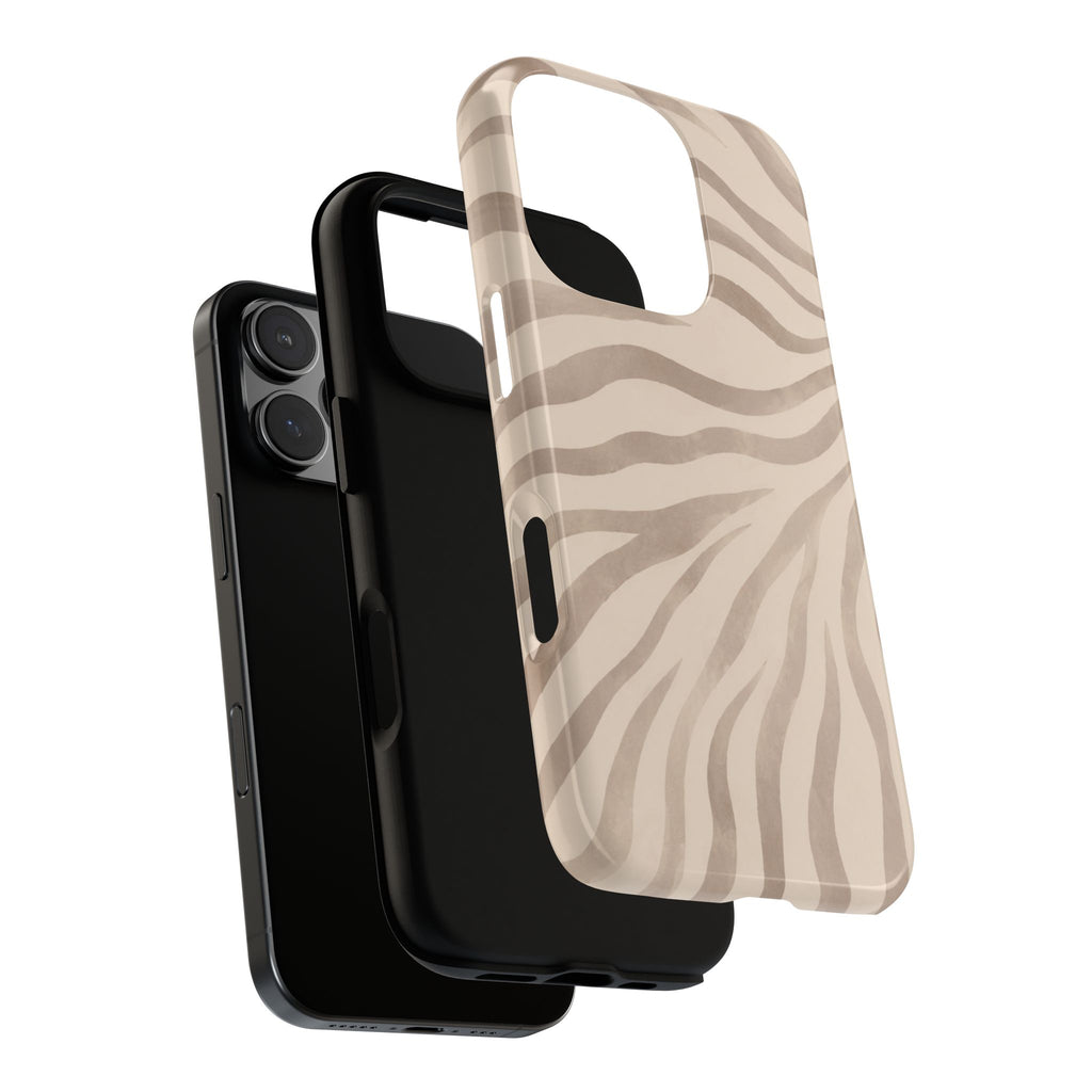 Beige Zebra Phone Case