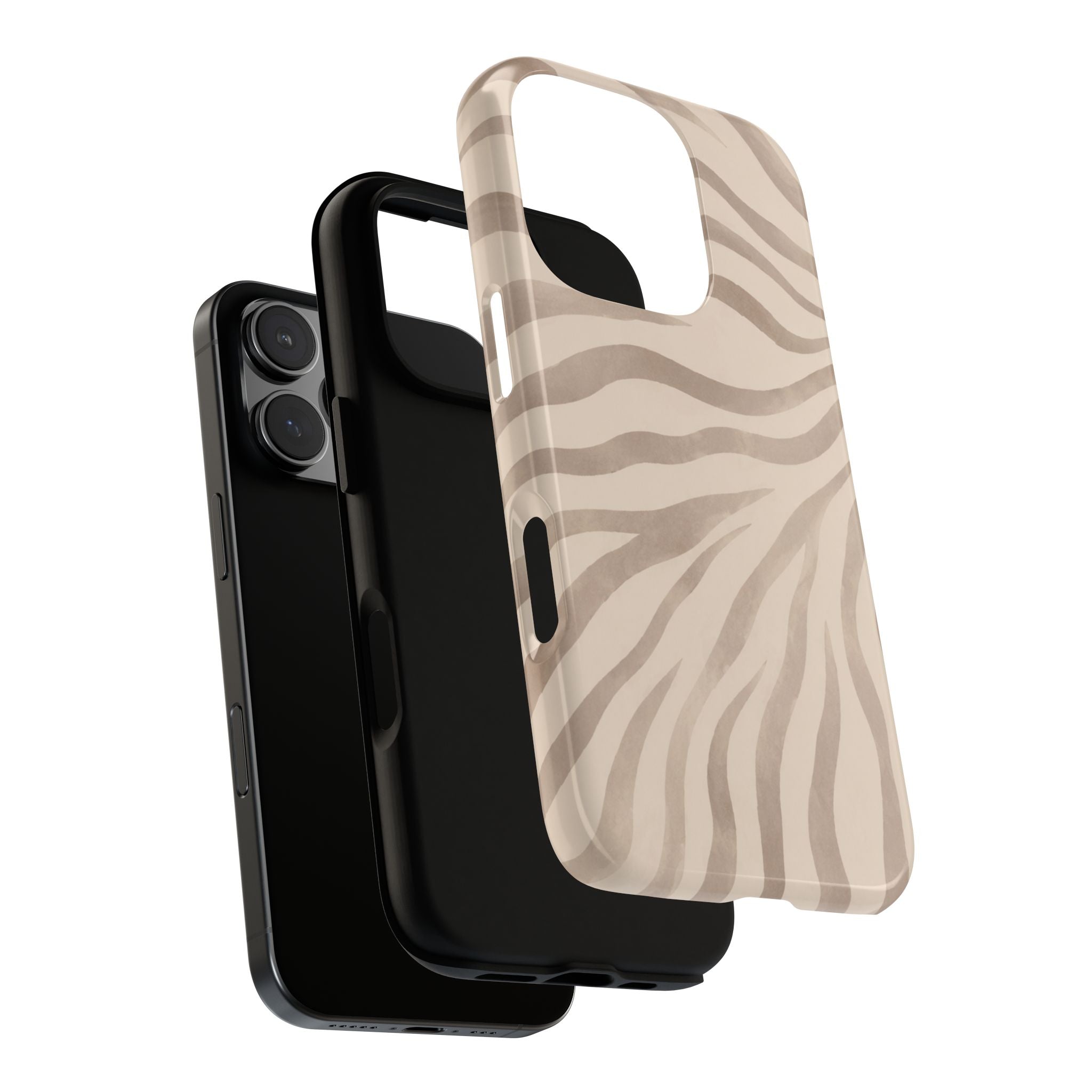 Beige Zebra Phone Case