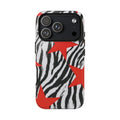 Zebra Print with Red Stars Case