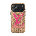 Leopard Print Pink LV Case