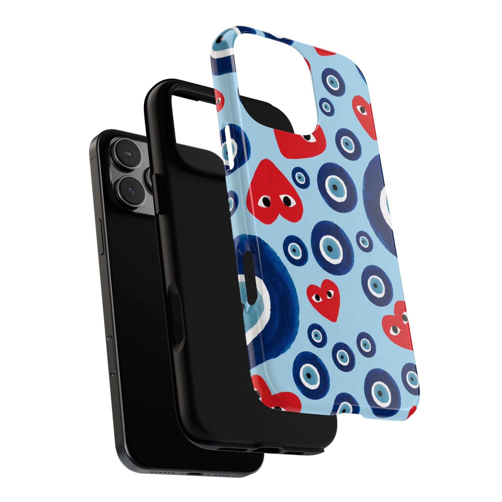 Playful Evil Eye & Heart Case